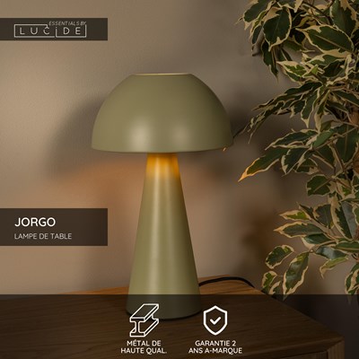Lucide JORGO - Lampe de table - Ø 20 cm - 1xE27 - Vert | Essential